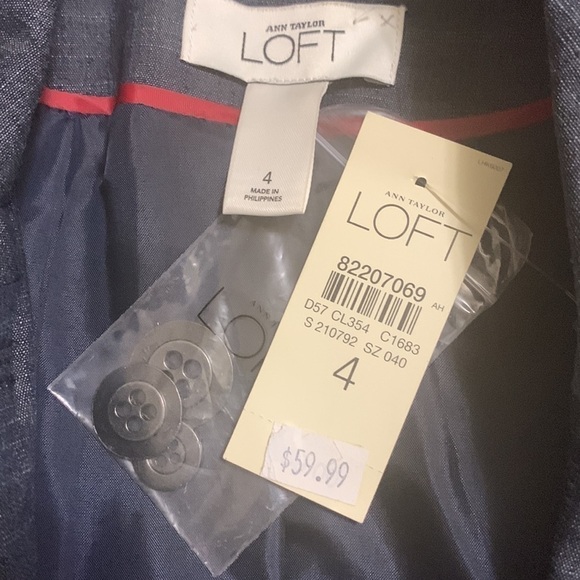 LOFT DENIM LIKE BLAZER SIZE 4 - Picture 10 of 14